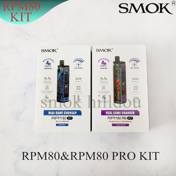 

SMOK RPM80 RPM80 PRO 80W Mod Pod Kit с 5.0 мл картриджем Pod питание от встроенного 3000mah одиночного внешнего аккумулятора 18650 100% аутентичный