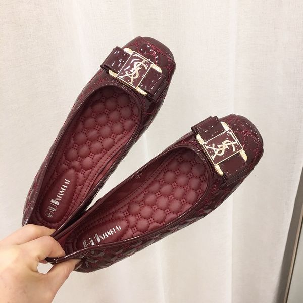 

2019 women single shoes fashion luxury round head shoes brand moccasins flat casual shoes size 35~42 26 color 66, Black