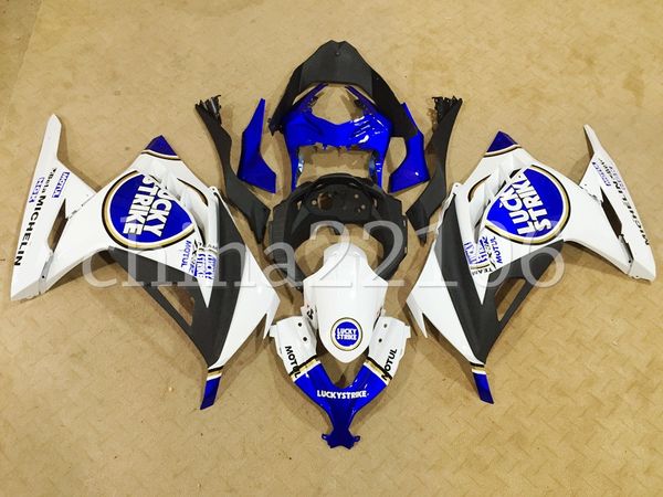 

4gifts injection mold new abs motorcycle full fairings kits fit for kawasaki ninja 300 ex300 300r 2013 2014 2015 2016 2017 set blue white
