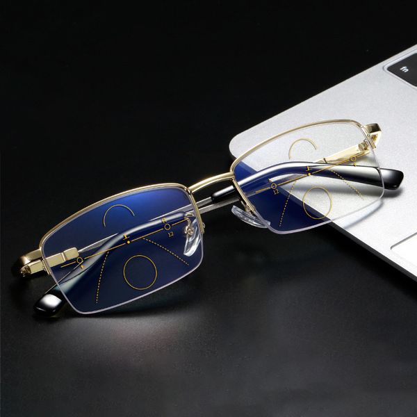 

zerosun progressive reading glasses men multifocal diopter eyewear computer read near far view +100 150 200 250 300 350 400, White;black