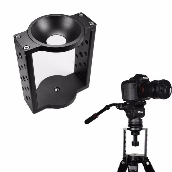 Freeshipping 65mm 75mm Meia Bola Plana para Tigela Adaptador Riser Cradle Conversor para Vídeo Tripé Cabeça Fluido DSLR Trilho Slider Dolly