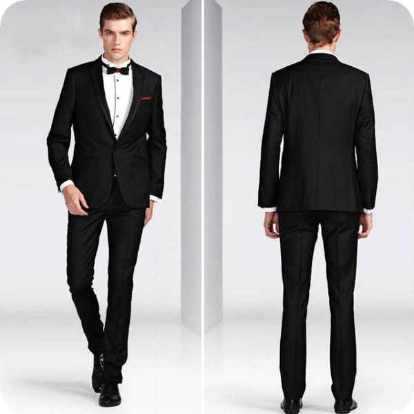 

последние брюки пальто дизайн slim fit черный мужские костюмы для жениха свадебные tuxedo 2piece мужской наряд groomsmen outfit костюм homme, Black;gray