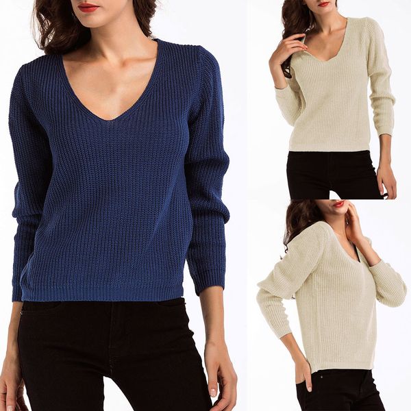 

womens sweaters autumn winter sweater thick needle long sleeve v-neck pullover sweater winter jersey invierno mujer#xb35, White;black