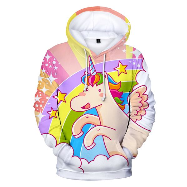 

blackday design unicorn 3d hoodies sweatshirt anime style women men regular hoodies fashion casual hoodies clothes plus size, Black