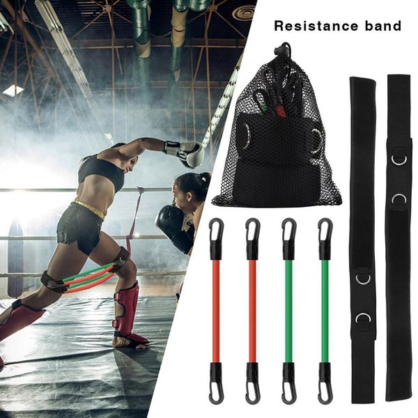 

4pcs fitness resistance bands set for arms legs strength agility workout equipment boxing basketball jump force training