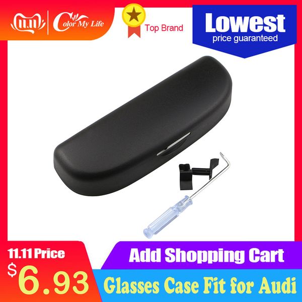

color my life car glasses holder case sunglass holder sun glasses box for q3 q5 sq5 q7 a1 a3 s3 a4 a6 a7 s6 s7 s4 rs4 a5 s5