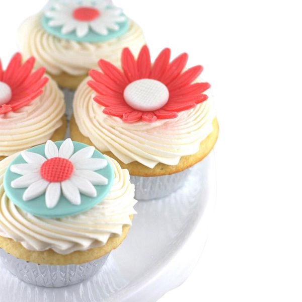 

3pcs/set veined sunflower daisy gerbera flower fondant gift cookie plunger gift kitchen accessories