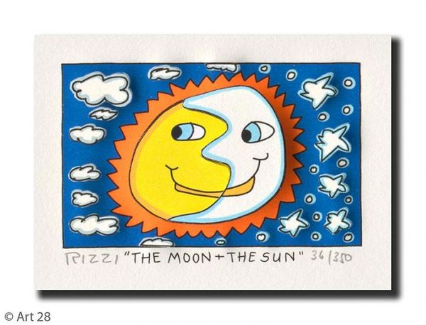

james rizzi the moon and the sun home decor handpainted oil painting on canvas wall art canvas pictures 191224