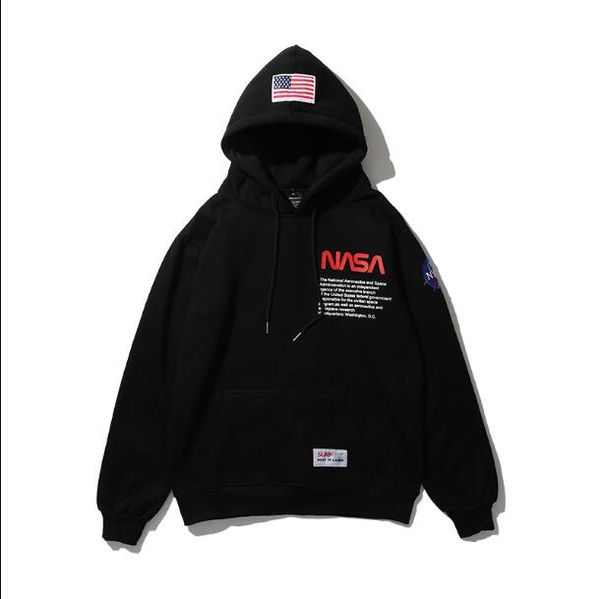 

fashion stylist brand hoodie high street sport men's designer hoodies loose fit, Black