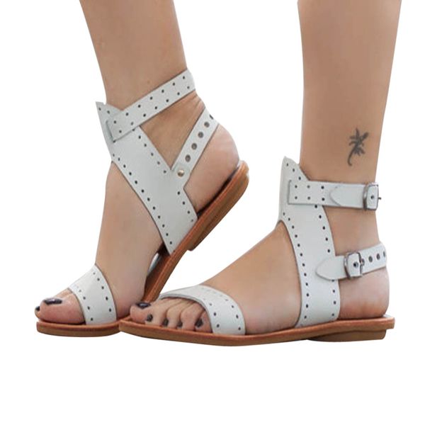 

beach sandals fashion ladies woman shoes new summer gladiator roman shoes flat thong sandals footwear, Black