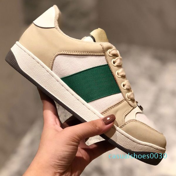 

sdirty version new season designer shoe fashion luxury women shoes men leather lace up platform sole sneakers white black casual shoes c30