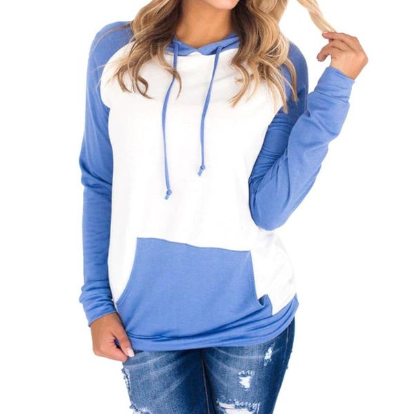 

hoodie sweatshirts ladies women's hoodies women stripe long sleeve blouse hooded pocket pullover shirt sudadera mujer, Black