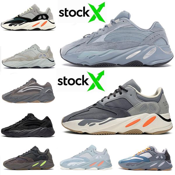 

new arrival teal blue hospital blue magnet kanye west 700 mens running shoes inertia vanta salt 700s static women wave runner mauve sneakers, White;red