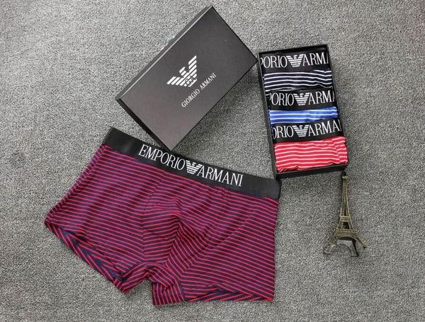 

2019 underwear men boxer men's underpants for man panties comfortable breathable cuecas cueca boxers men, Black;white