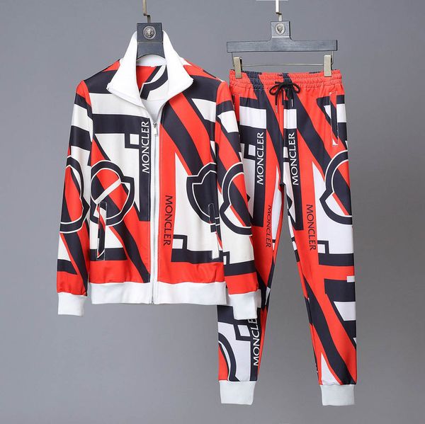 

sportswear jacket suit fashion running luxury sportswear medusa men's hip hop sportswear monogrammed apparel, Gray