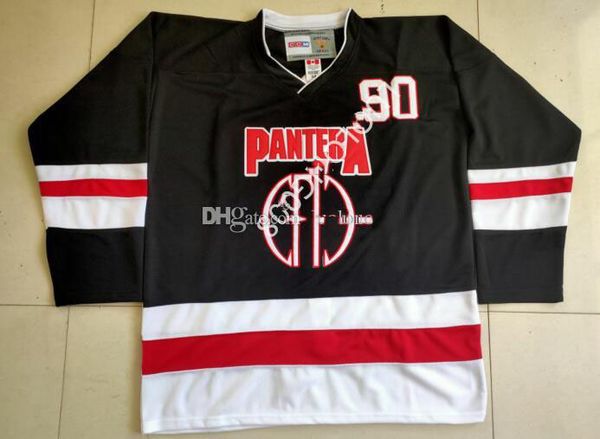 

custom jersey 5xl 6xl 66 pantera - hockey jersey hockey jersey embroidery stitched customize any number and name, Black;red