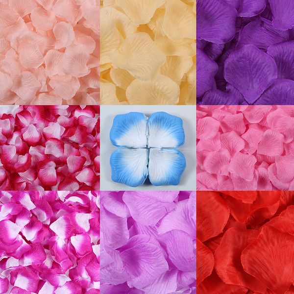 

100pcs/ bag fake rose petal fashion wedding party accessories artificial flower fake petals marriage decoration for valen