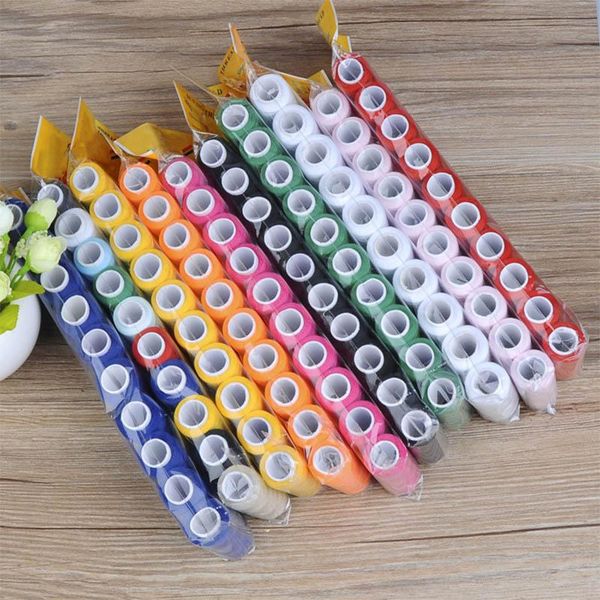 

5pcs polyester sewing accessories durable sewing thread multicolor embroidery supplies handmade sewing craft tool 5pcs polyester cutia, Black