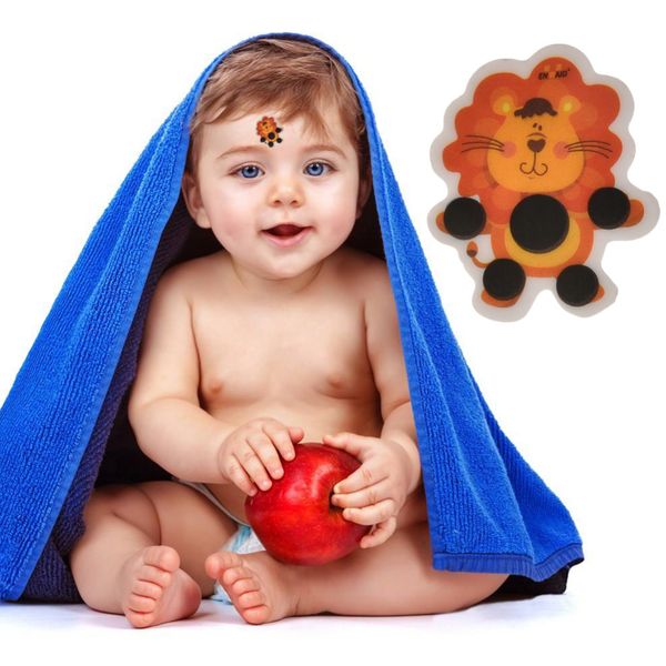 

10pcs cartoon sticker lcd forehead thermometers body fever thermometers head bands children's safety for kids care thermometer