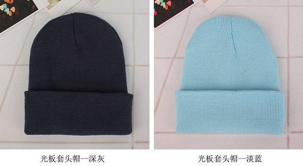 

100pcs kids/adults winter hat baby soft warm cap crochet elasticity knit hats children/casual ear warmer cap, Yellow