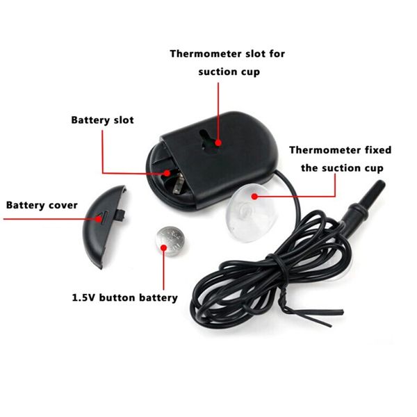 

aquarium digital lcd screen thermometer sensor water controller smart temperature fish tank terrarium alarm pet tool aquatic other aquarium