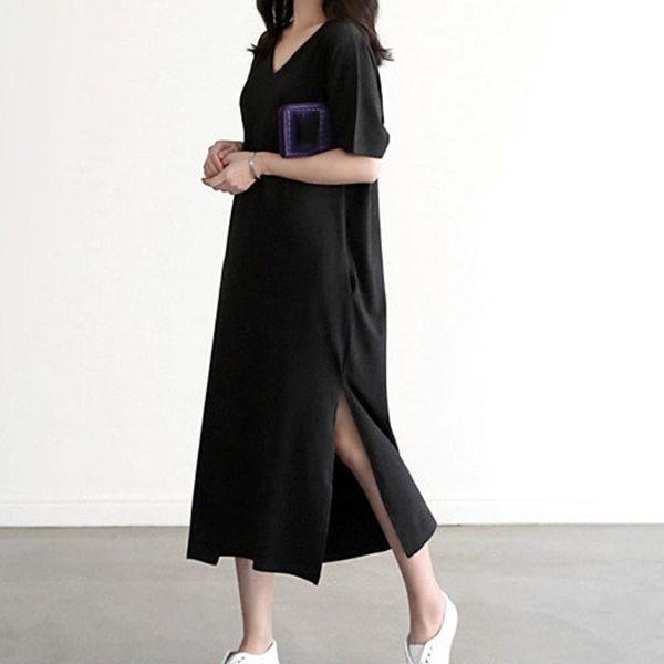 

cover-ups dress maxi summer fashion casual women v-neck short sleeve solid pockets long 2021 and club
