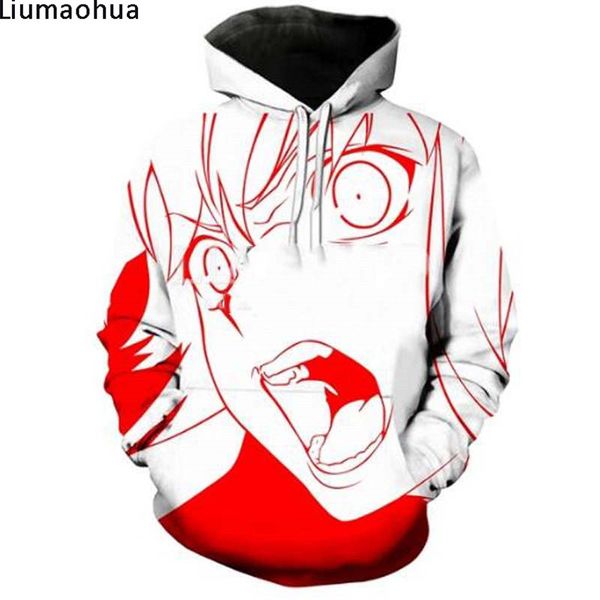 

new anime mirai nikki 3d print men's winter hoodie / sweatshirt trendy bloodblade cosplay top, Black