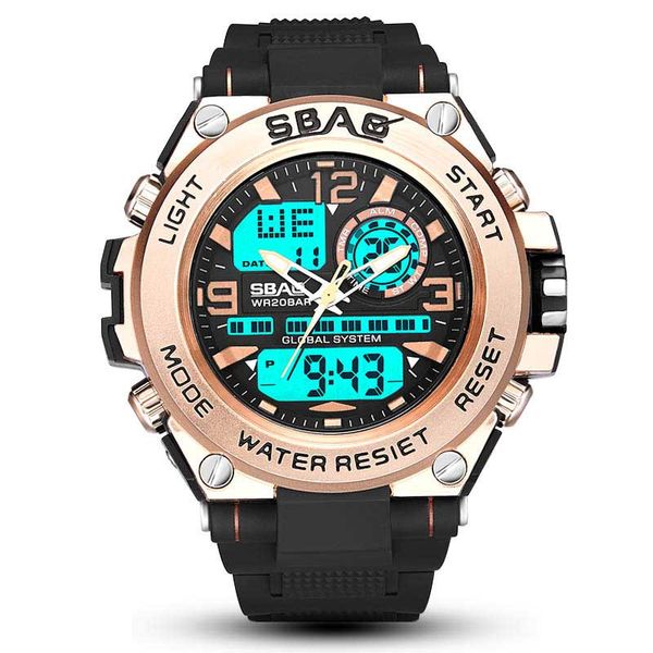 

men watch waterproof special forces sports students junior high school tide high school students multifunctional electronic watc, Slivery;brown