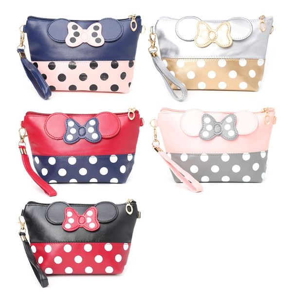 

thinkthendo новые женщины lady dots bowknot путешествия макияж сумка телефон сумка сумки кошелек сцепления