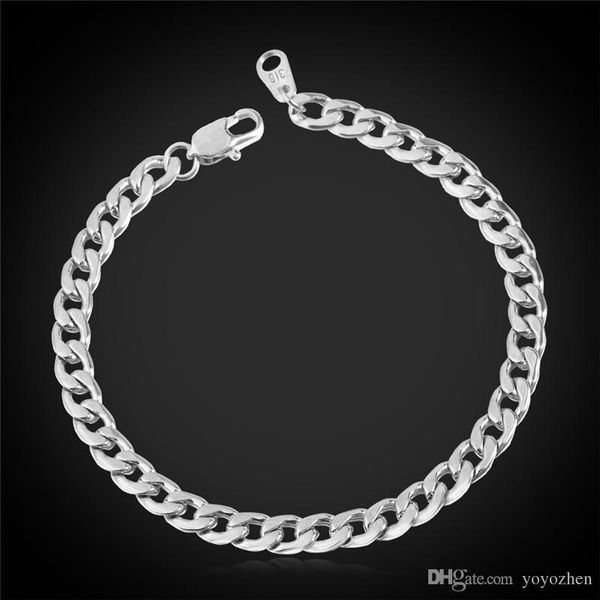 

fashion classic bracelets never fade 316l stainless steel 18k gold plated chain bracelets bangles men jewelry yh415, Black
