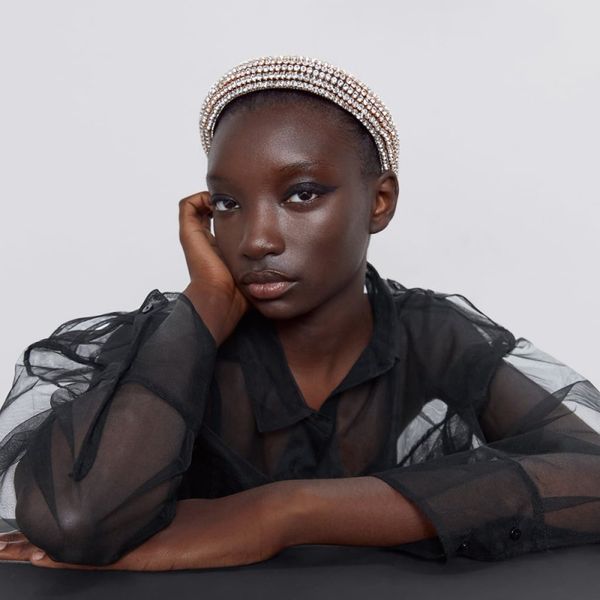 

full crystal bridal hairbands rhinestone padded wedding headband luxury hair accessories party prom hair hoop crown headpieces, Golden;white