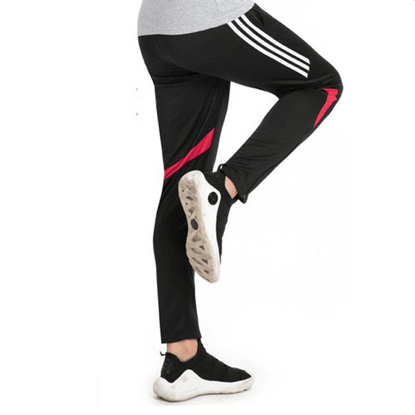 

men gym running pants athletic football basketball training pants fitness workout jogging quick dry sports trousers, Black;blue
