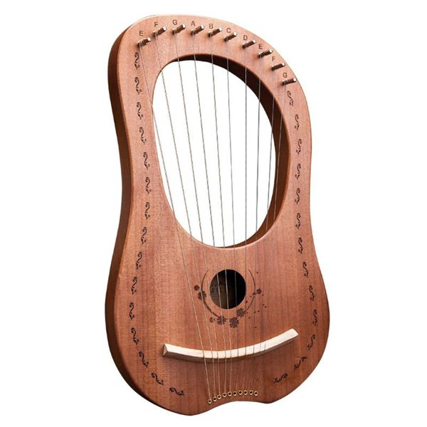 

portable practice harp solid wood 10 string lier harp musical instrument gifts