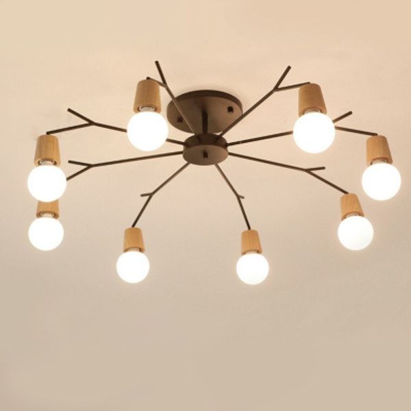 

Nordic Wooden Modern LED ceiling Light For home Living Room Bedroom Ceiling Lamp Luminaire Lampara Techo AC 85-265V E27