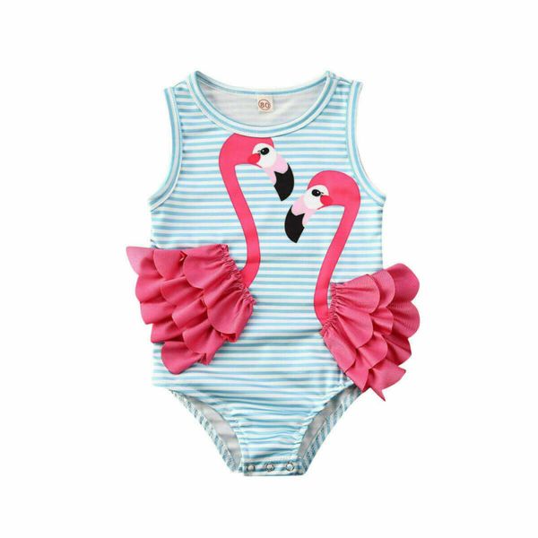 

new kid baby girls toddler flamingos tankini bikini set swimwear swimsuit bathing