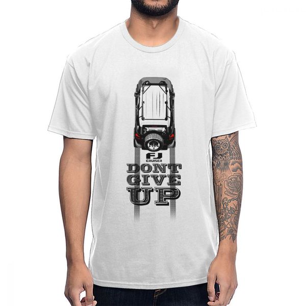 

fj land cruiser dont give up t-shirt awesome off road car design t shirt 2019 summer big size homme tee shirt, White;black