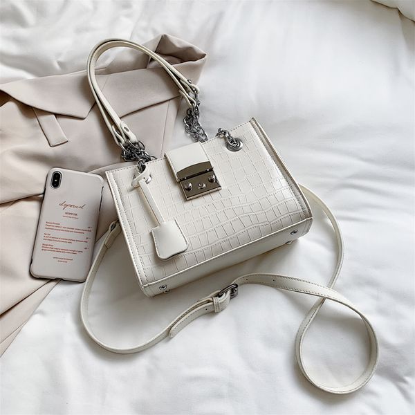 

crocodile pattern pu leather shoulder bags for women 2020 lady elegant handbags female travel solid color crossbody hand bag