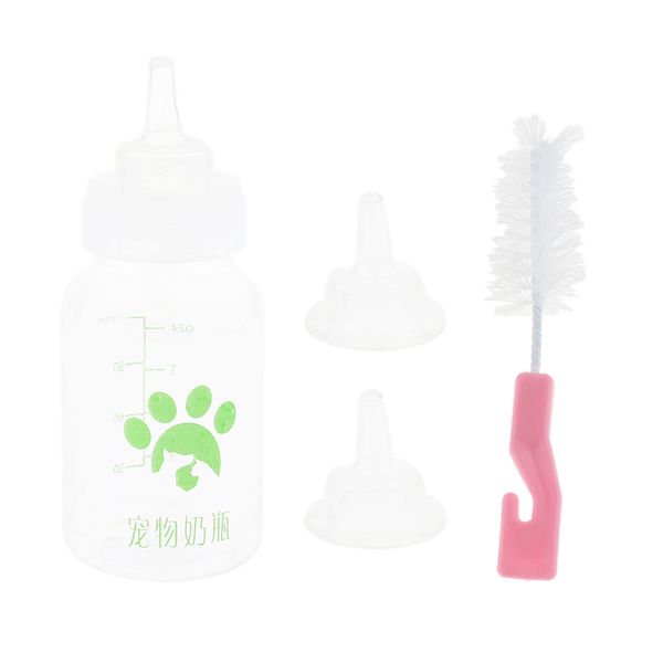 

1set feeding nursing bottle + nipple + brush kit for pet dog puppy cat kitten