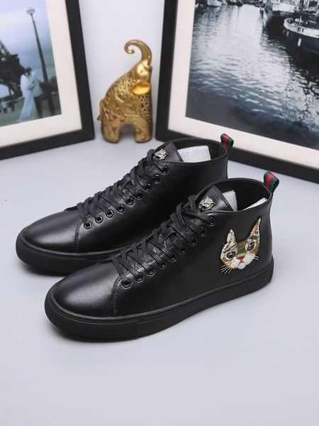 

duping520 high-sneaker with bee blooms snake dragon tiger head feline shoes ace bee embroidery woman man sneakers sports shoes