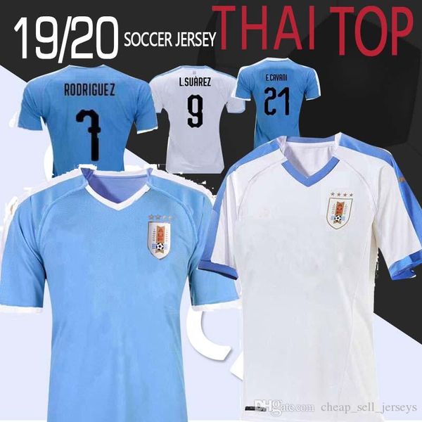 

c 2019 Copa America Uruguay Soccer Jersey 19/20 Home L.suarez E.cavani Soccer Shirt D.GODIN Away National Team Football Uniforms
