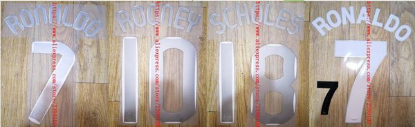 

Ретро Роналду #7 Руни #10 Скоулз #18 Гиггз #11 имя нумерация набор имен патч значок