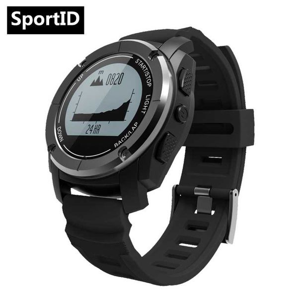 

gps smart watch men sports bracelet s928 smartwatch heart rate monitor fitness tracker temperature pressure height pace speed, Slivery;brown