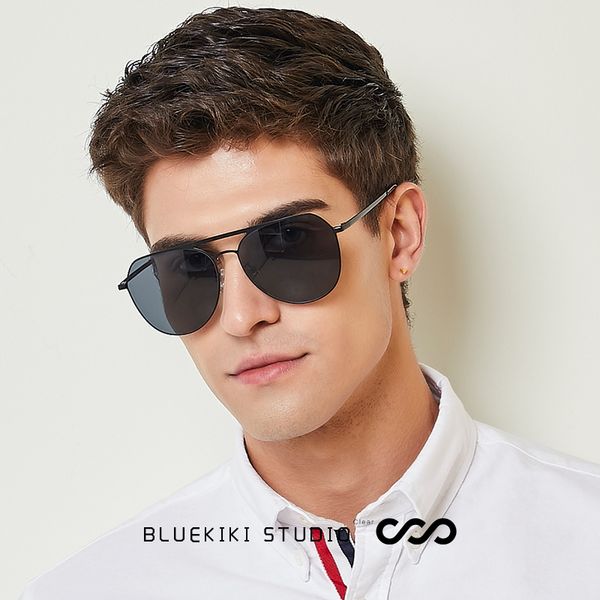 

kiki 2019 men's sunglasses brand designer vintage non-polarized pilot sun glasses for men new male oculos de sol masculino, White;black