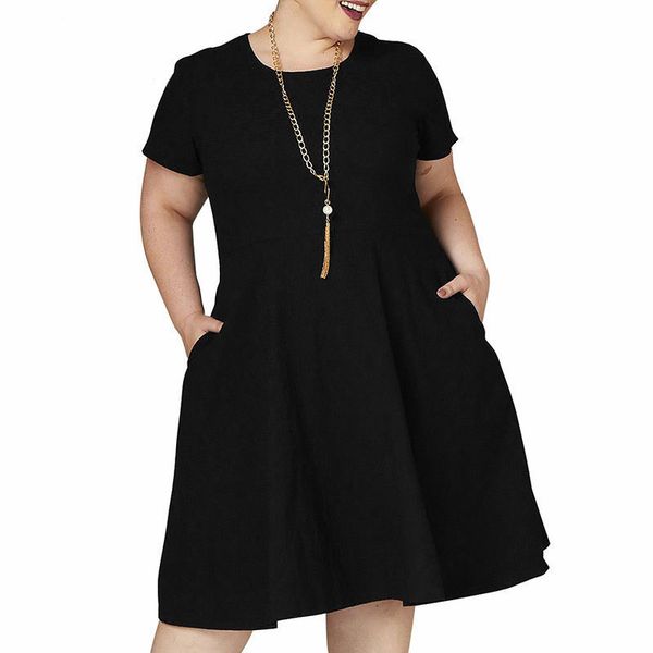 

big size 9xl 2019 summer fat mom woman dress loose plus size women clothing 9xl dress vestidos clearance sale, Black;gray