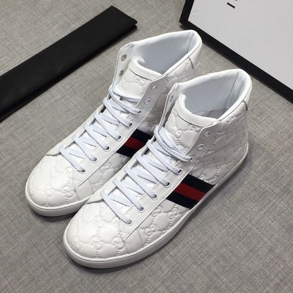 

new style high-end luxury men's sports casual shoes fashion design brand platform high-men's shoes wild style kugdjc, Black