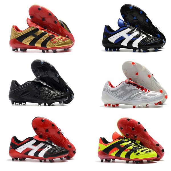 

classics predator precision accelerator electricity fg db ag v 5 beckham becomes men soccer shoes cleats football boots size 39-45, Black