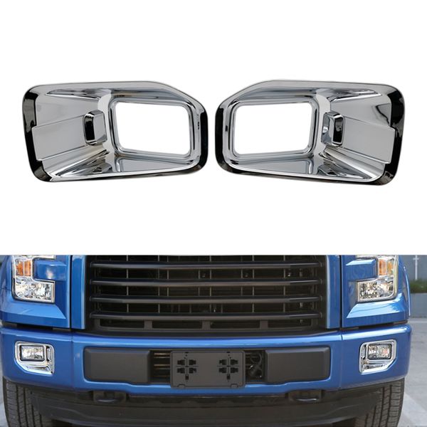 

chrome front fog moulding cover trims for 2015 2016 2017 f150 accessories