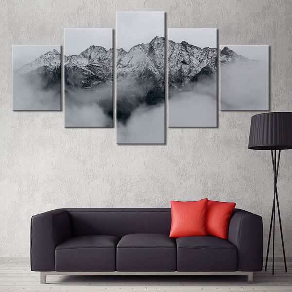 2019 Poster Art Paintings Canvas Poster Print 5 Panels Matterhorn