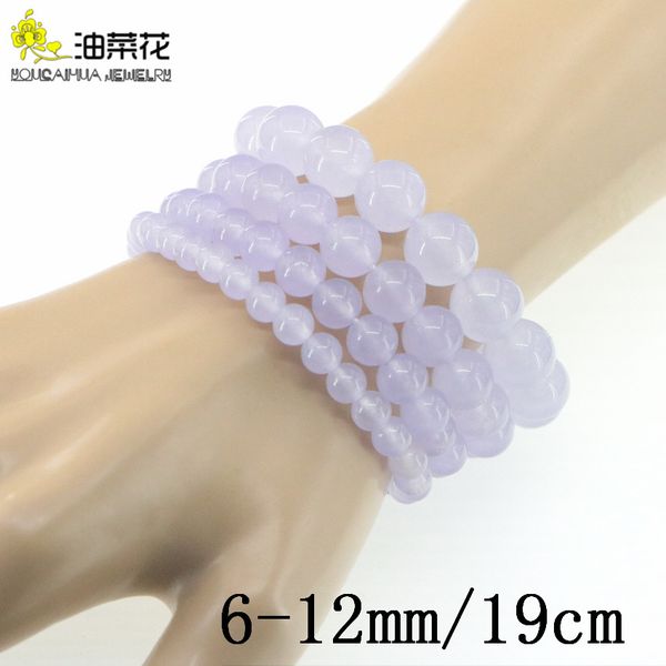 

charm natural stone 6-12mm round loose bead bracelet gems violet jades woman yoga accessories christmas wedding gift wholesale price, Black