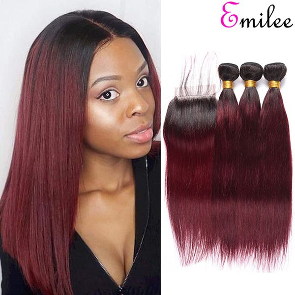 

emilee two tone 1b 99j hair ombre straight hair bundles vietnamese 1b 99j remy hair weave bundles 22 inch, Black